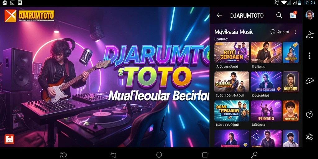 Screenshot utama DJARUMTOTO menampilkan gameplay yang menyenangkan dengan alat musik virtual.