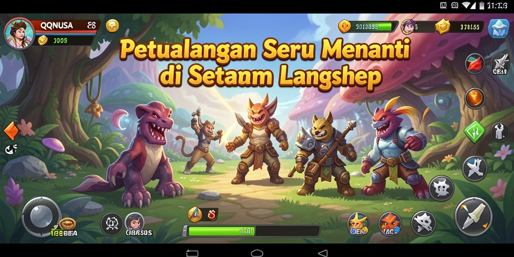 Menampilkan gameplay QQNUSA yang mendebarkan di dunia petualangan.