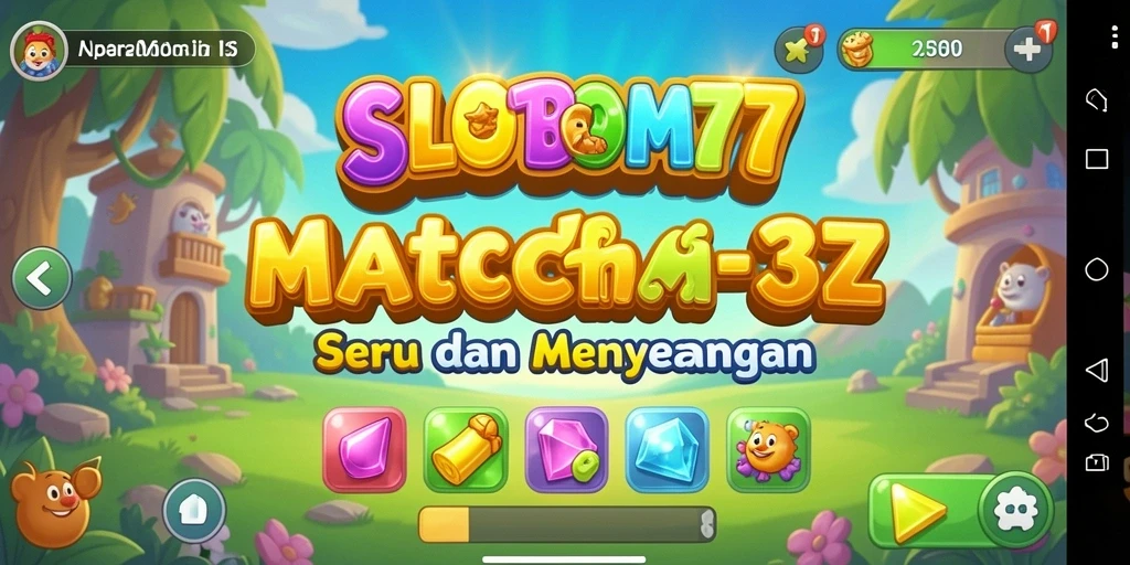 Gameplay seru di SLOTBOM77 dengan banyak level Match-3.