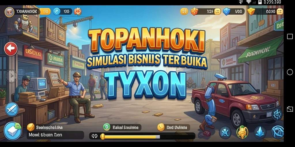 Tampilan gameplay seru dalam dunia bisnis Tycoon